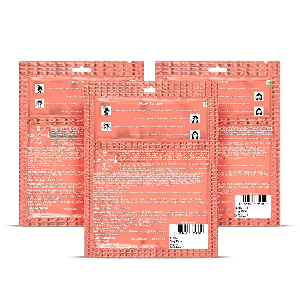 Advanced Smoothening Heat Hair Spa Mask with Keratin & Hyaluronic Acid (Pack of 3) - 70g - Image 7