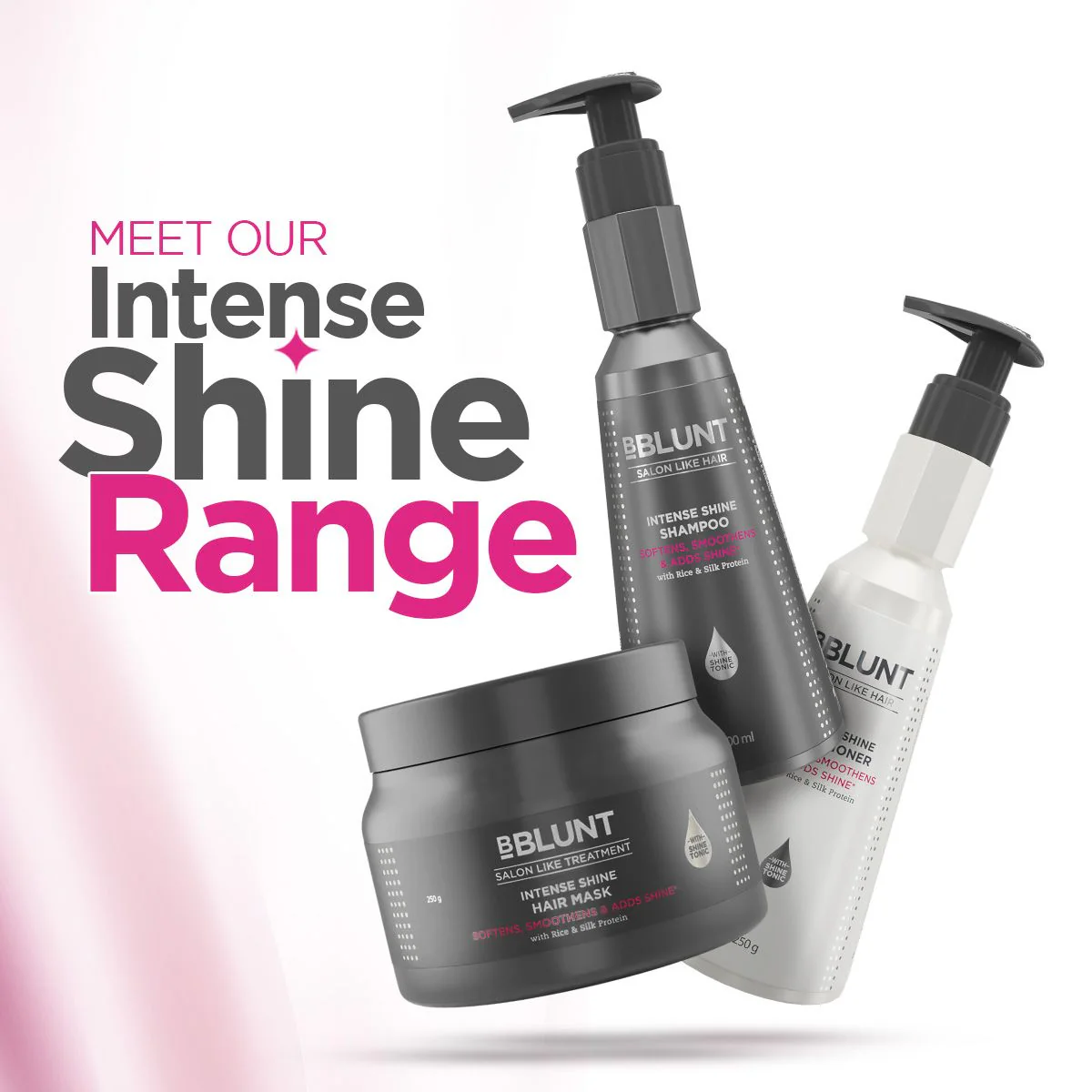 BBLUNT Smooth & Shiny Hair Combo (Intense Shine Shampoo & Intense Shine Conditioner) - Image 4