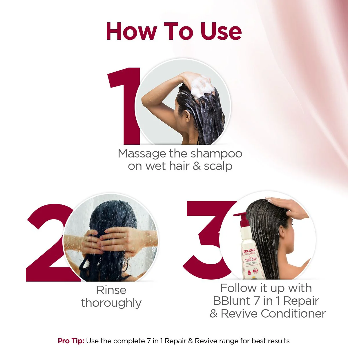 7 in 1 Repair & Revive Shampoo for Upto 100% Damage Repair - 300ml - Image 4