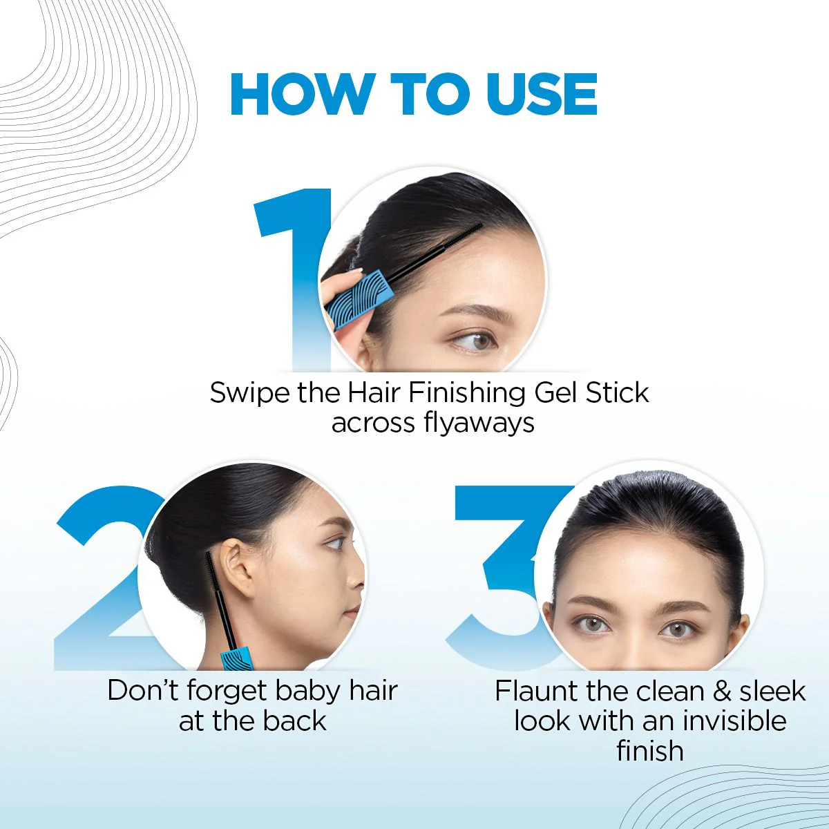 Hair Finishing Gel Stick for Sleek & Clean Hairdo - 10ml - Image 3