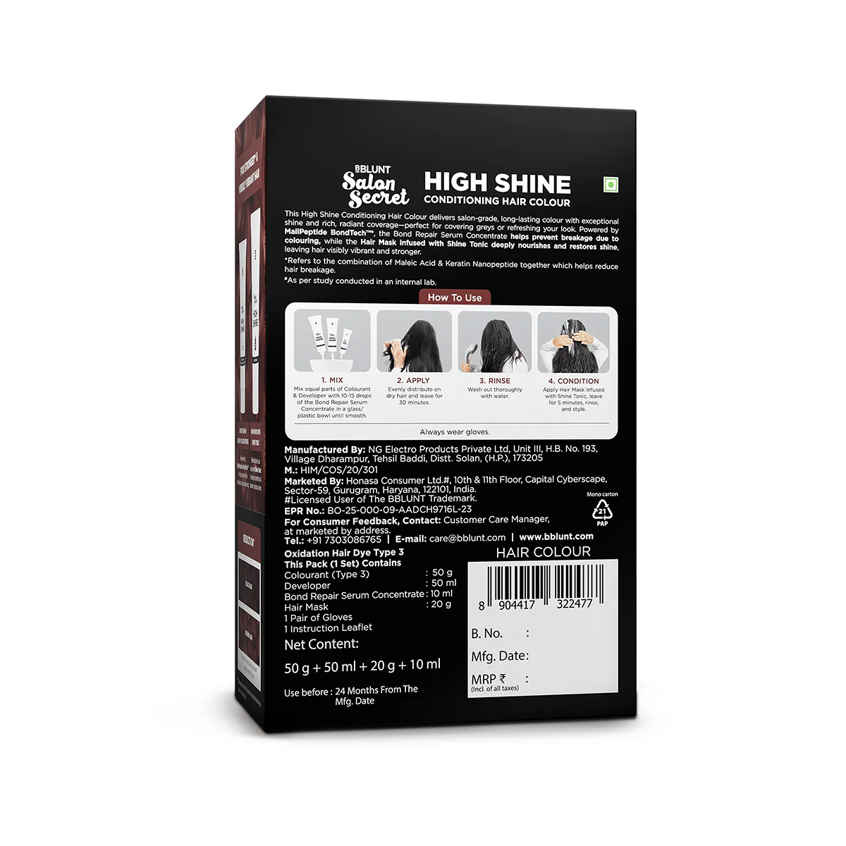 High Shine Conditioning Hair Colour - Mahogany Reddish Brown (Shade 4.56) - Image 13