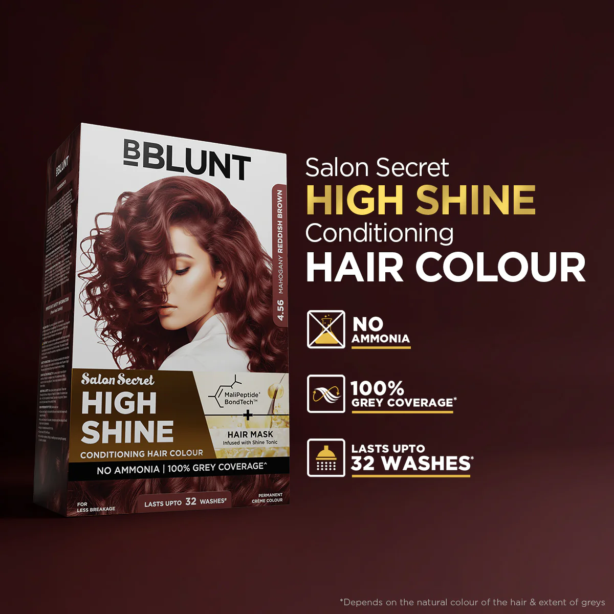 High Shine Conditioning Hair Colour - Mahogany Reddish Brown (Shade 4.56) - Image 3
