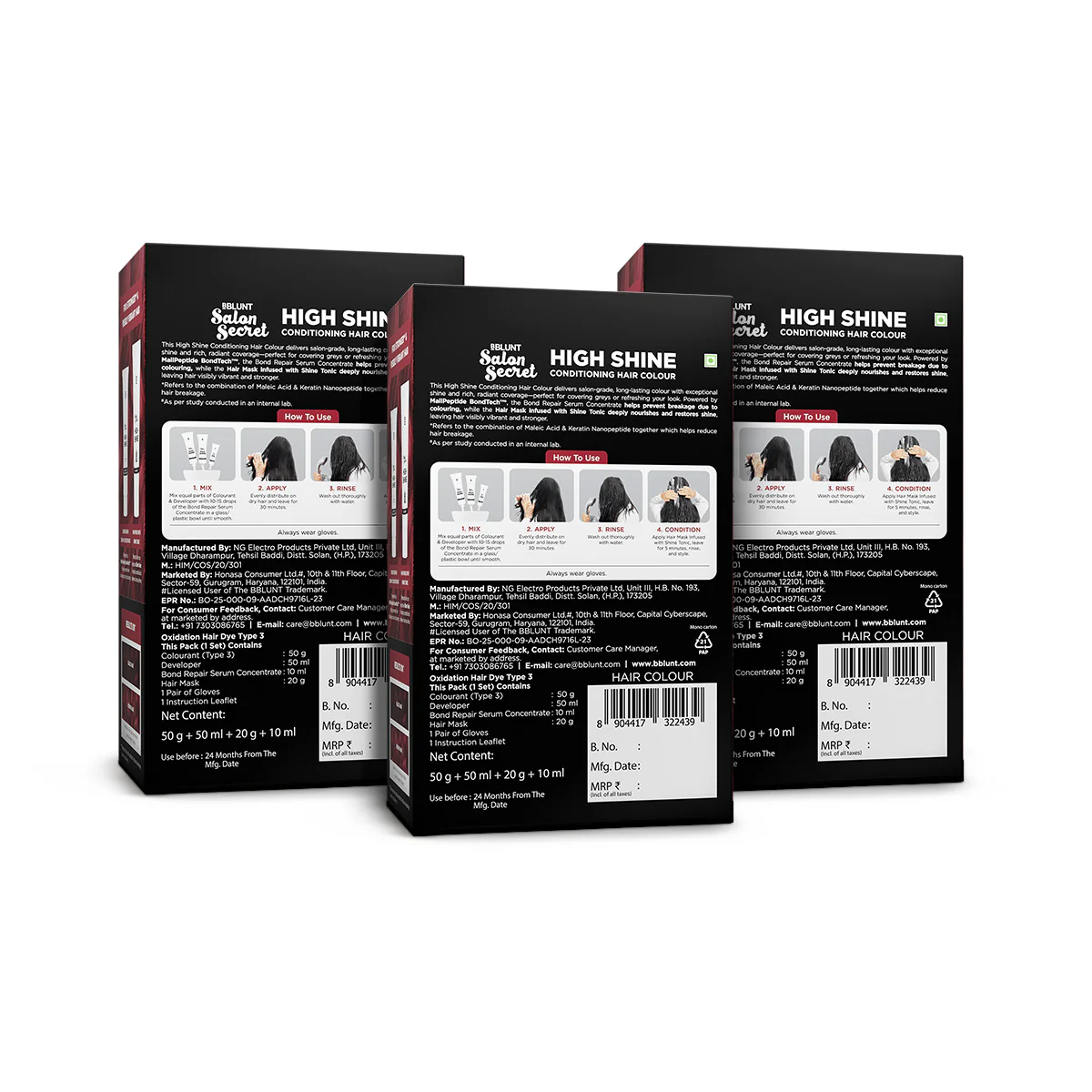 High Shine Conditioning Hair Colour - Cherry Red (Shade 6.62)(Pack of 3) - Image 13