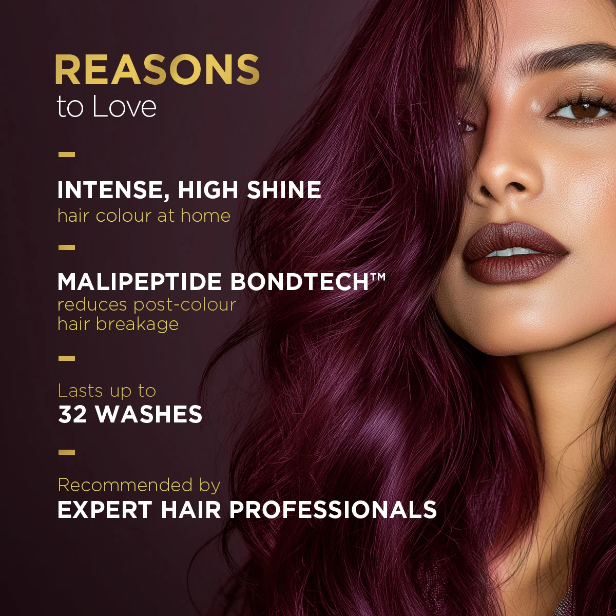 High Shine Conditioning Hair Colour - Wine Deep Burgundy (Shade 4.20) - Image 7