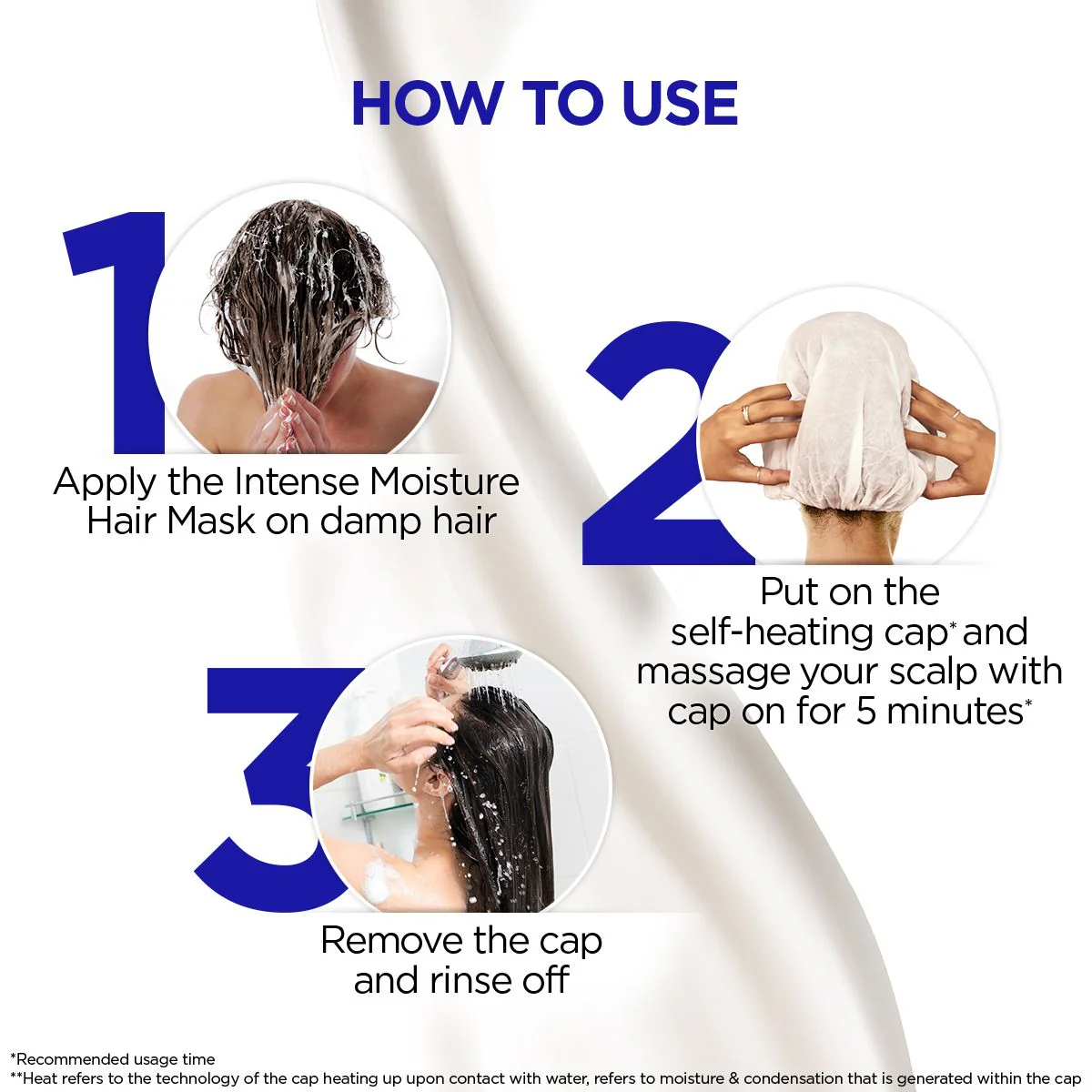 Intense Moisture Heat Hair Spa Mask with Jojoba Oil & Vitamin E for Salon-Like Hair Spa at Home - 70 g (Pack of 3) - Image 3