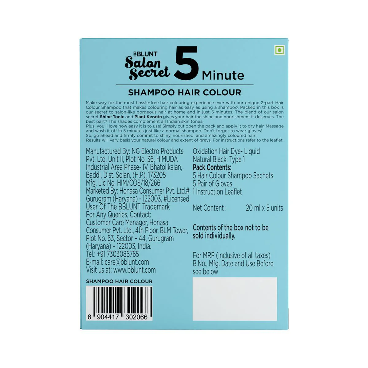 Natural Black 5 Minute Shampoo Hair Colour - 20ml X 10 (Pack of 2) - Image 6