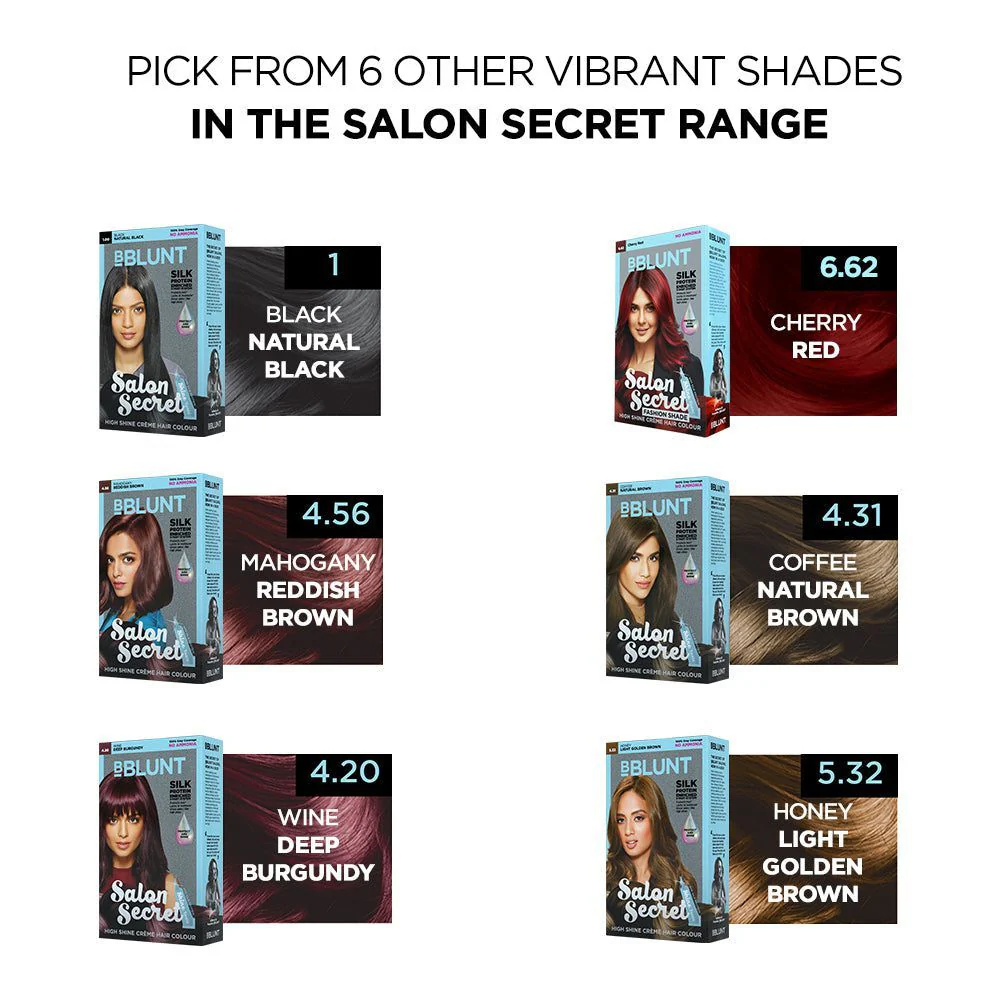 Salon Secret High Shine Crème Hair Colour Coffee Natural Brown 100 g - Pack of 2 - Image 3