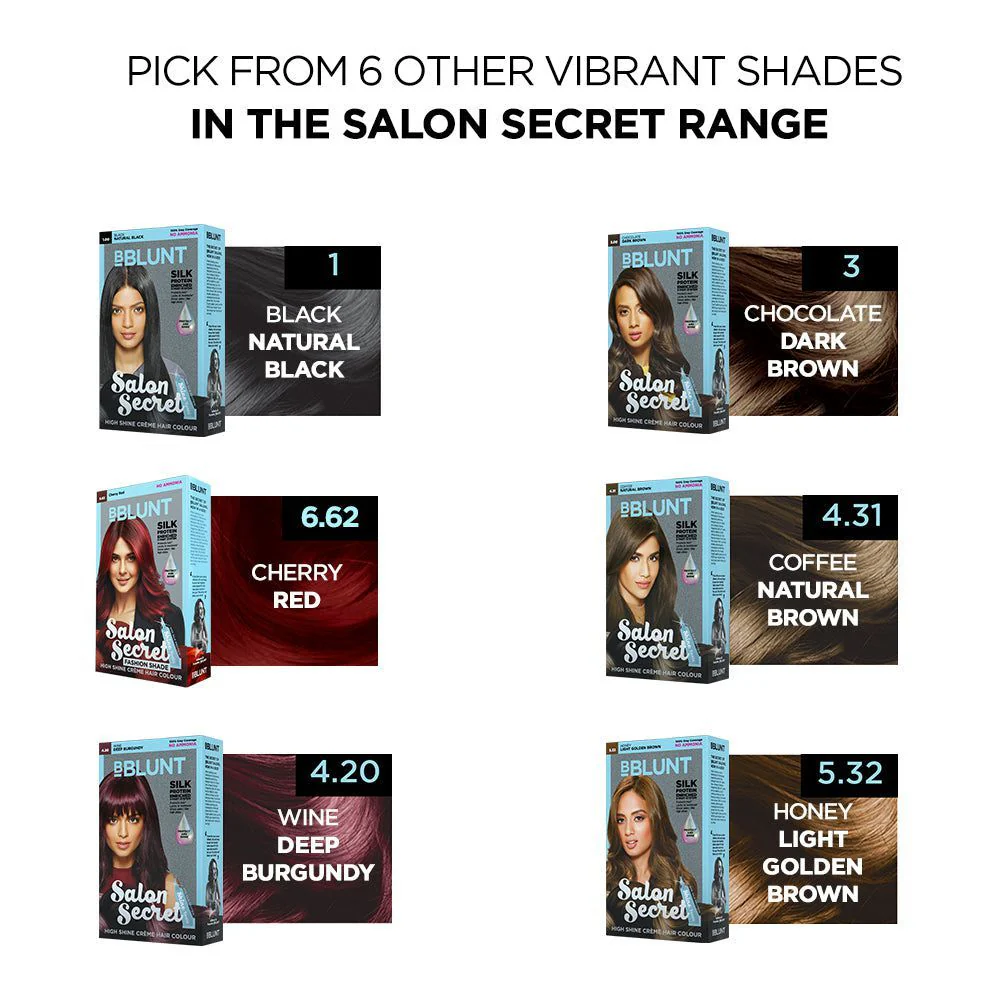 Salon Secret High Shine CrÃ¨me Hair Colour - Mahogany - Pack of 2 - Image 3