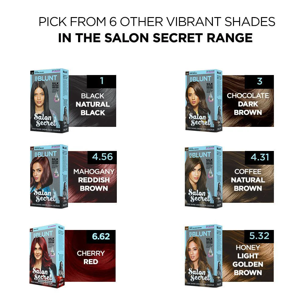 Salon Secret High Shine CrÃ¨me Hair Colour - Wine Deep Burgundy - Pack of 2 - Image 4